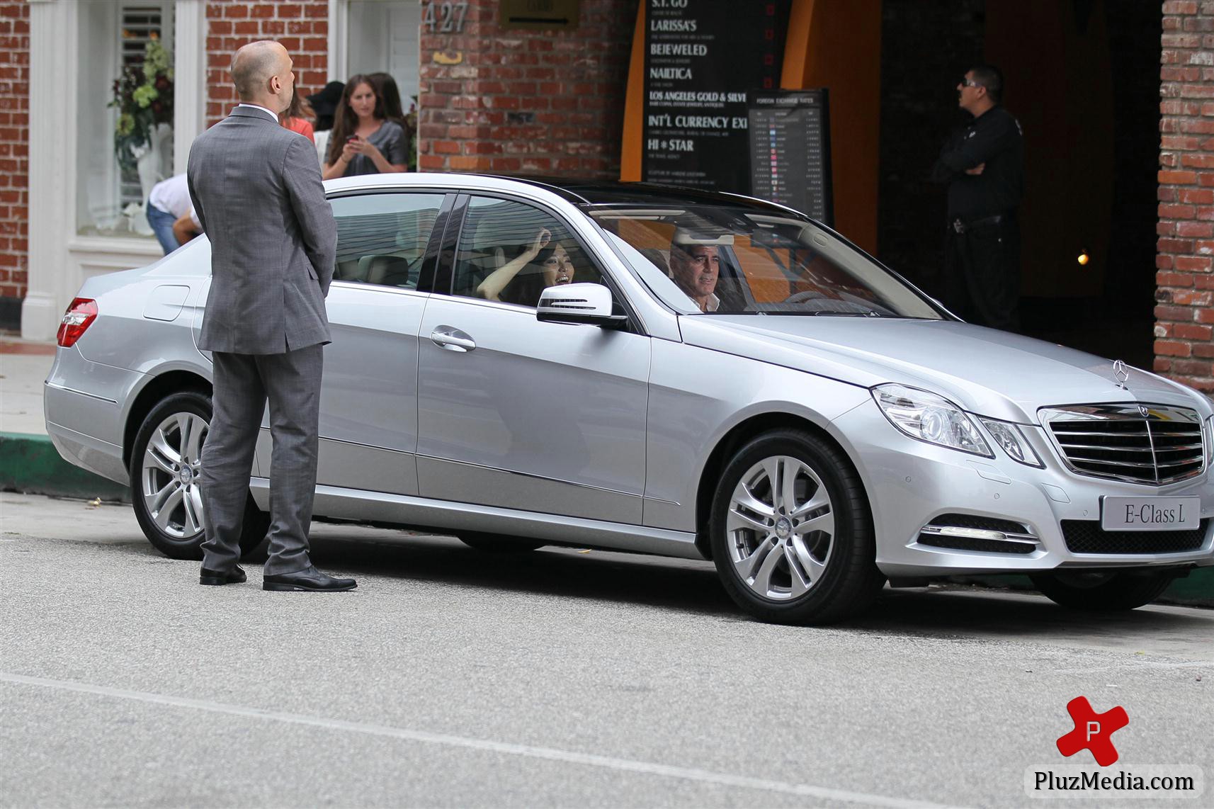 George Clooney on the set of a Mercedes Benz E300 L advert photos | Picture 78287